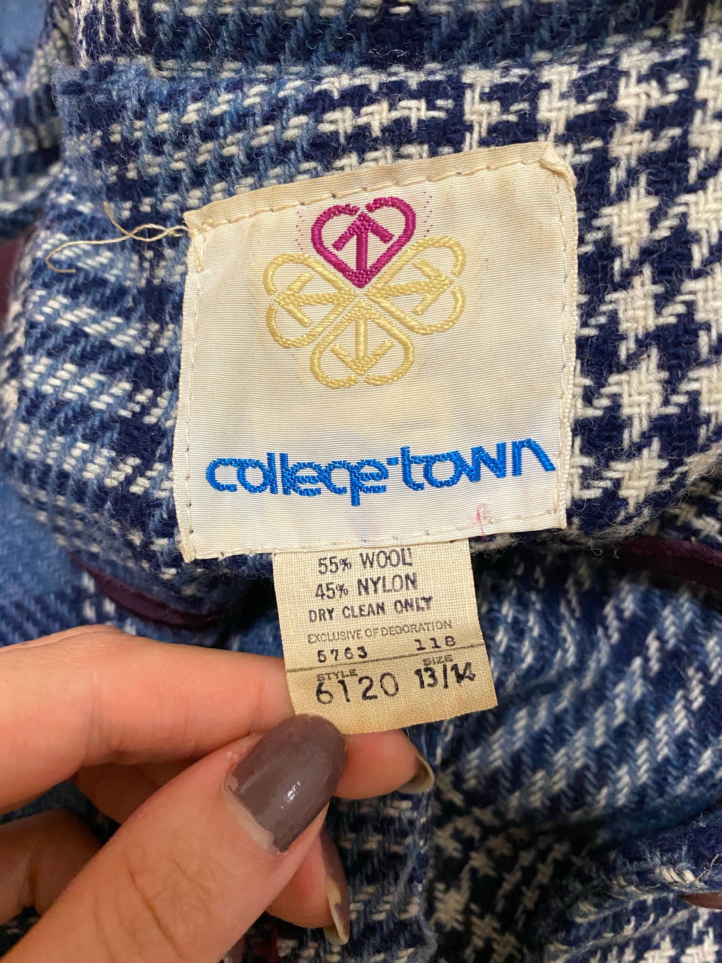 70’s 2-Piece Plaid Bell Bottom Set (M)
