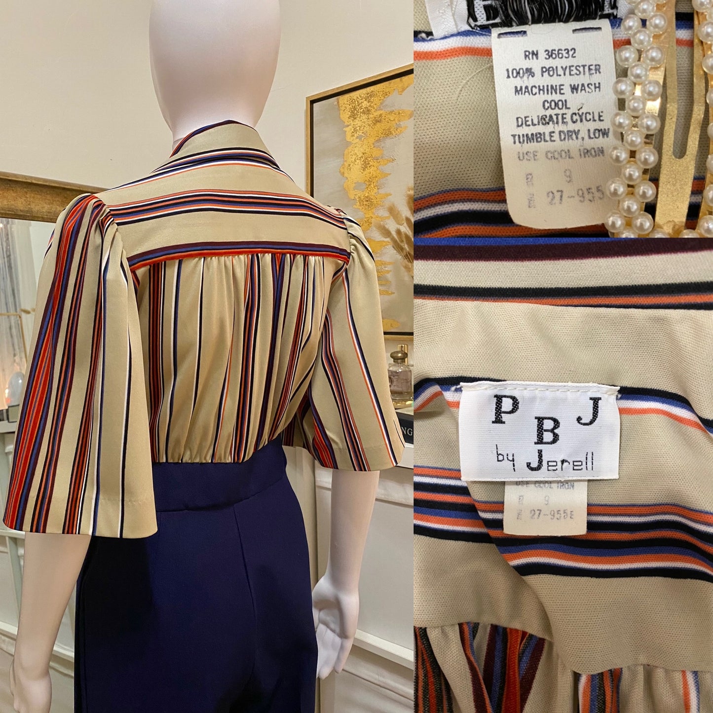 70's Blue Bell Bottom Jumpsuit (XS-S)