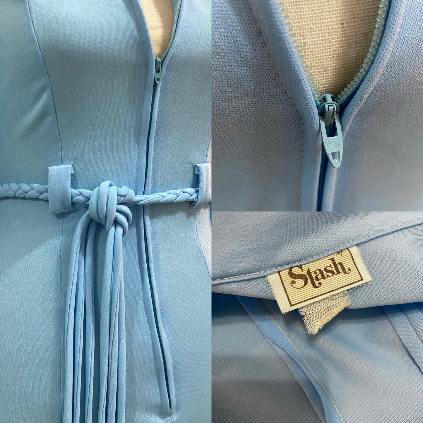 70's Blue Disco Sexy Bell Bottom Jumpsuit (XS-S)