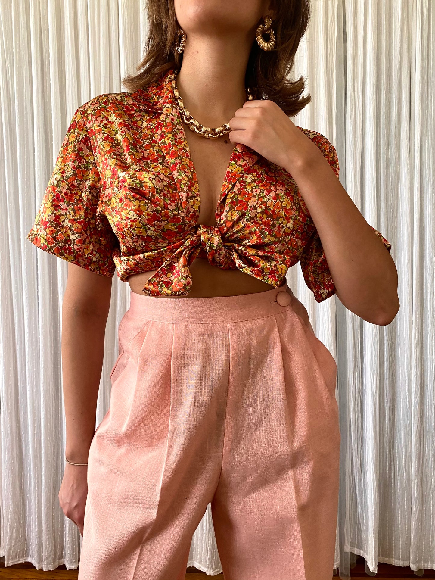 Floral Short Sleeve Blouse