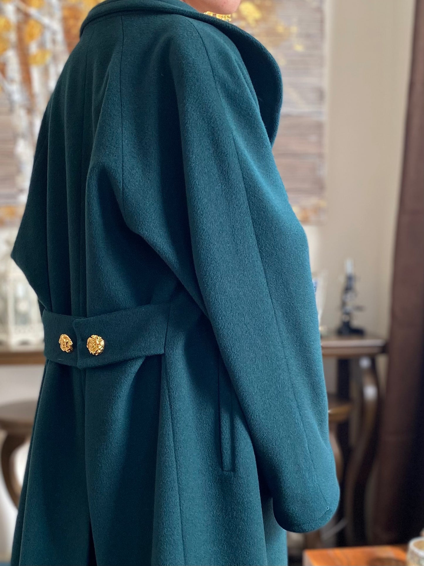 80's Cashmere blend Emerald Winter Coat (12)