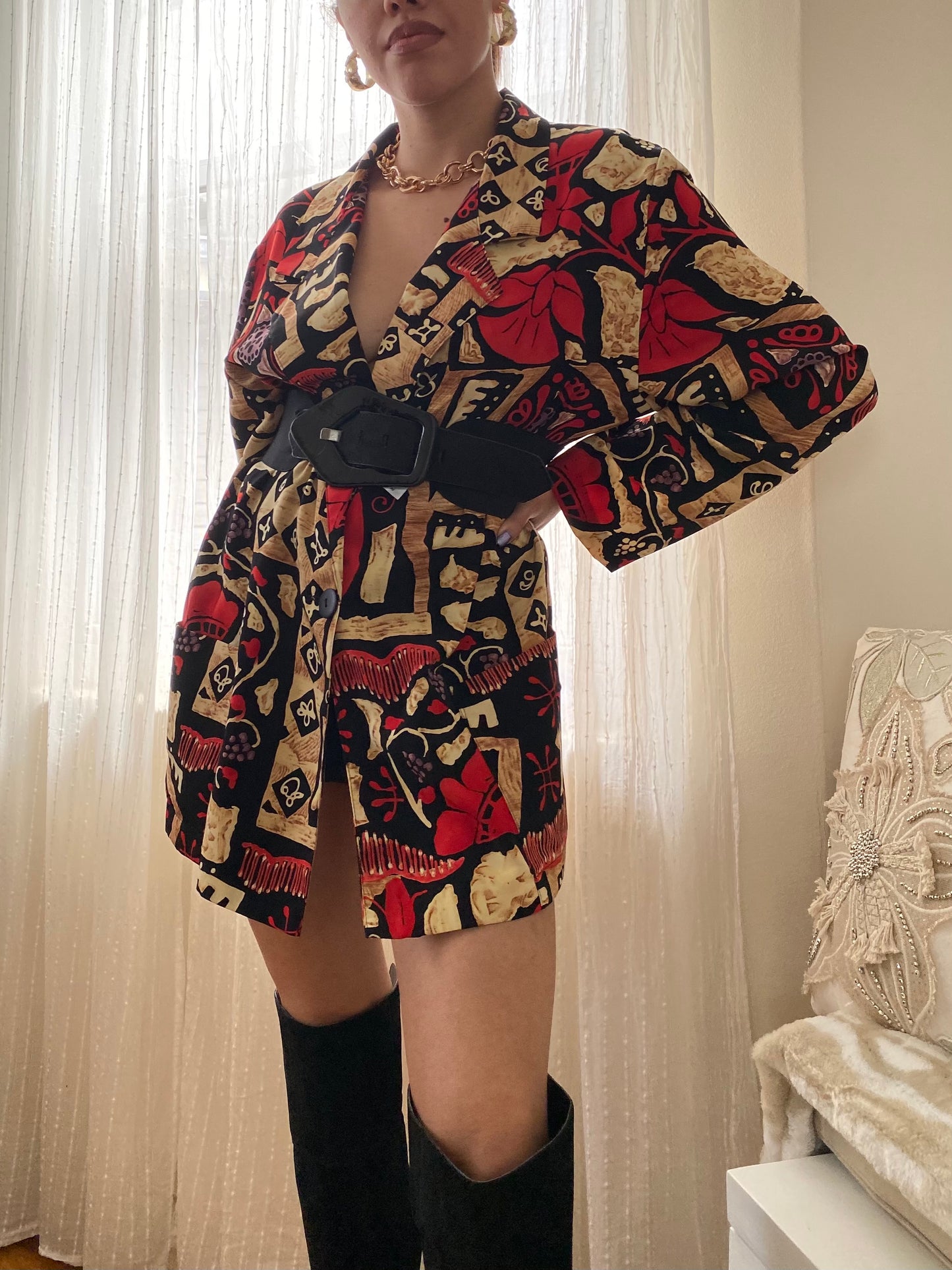 Abstract Print Blazer