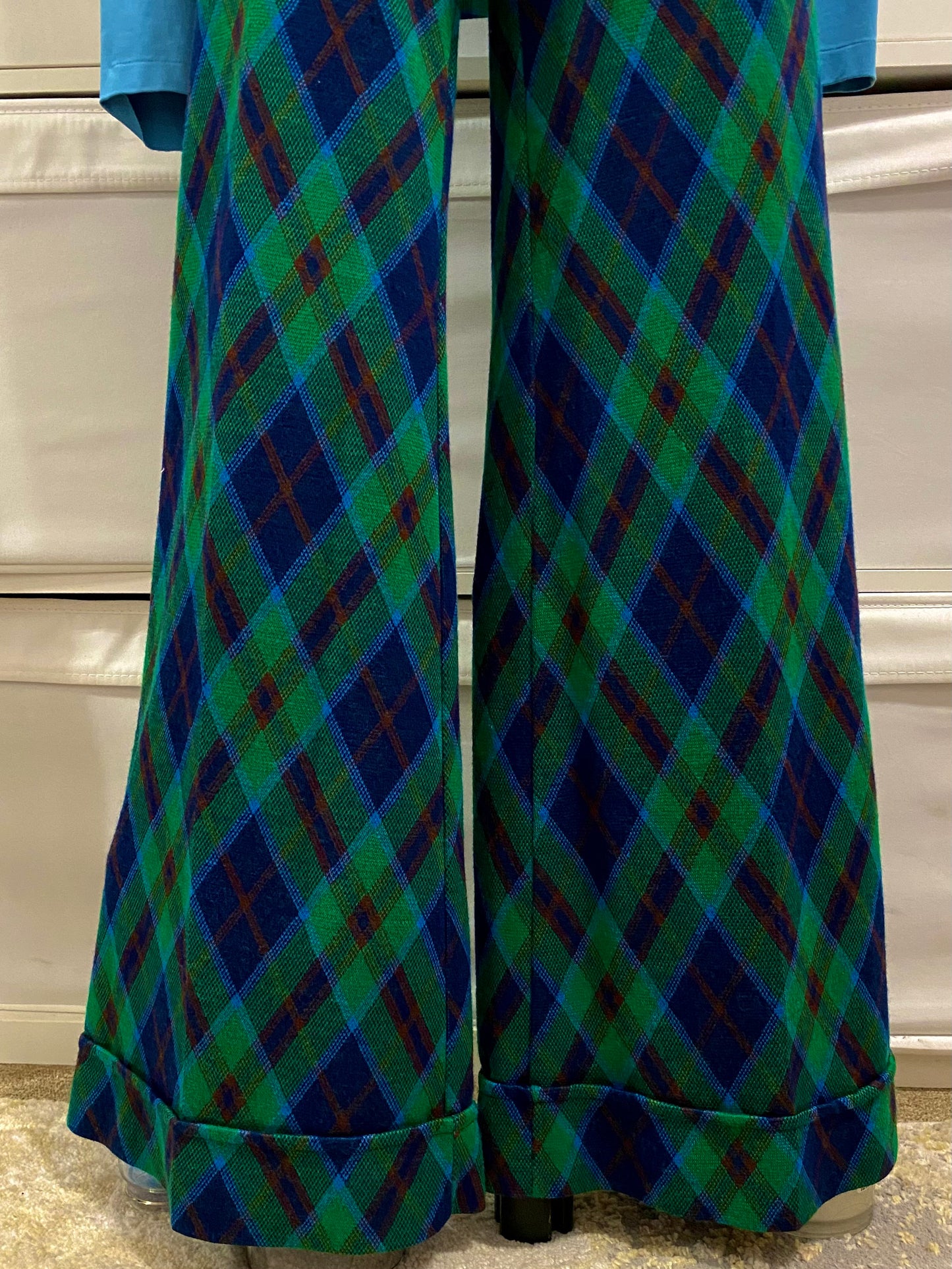 70’s Harlequin Mid Rise Bell Bottoms (XS-S)
