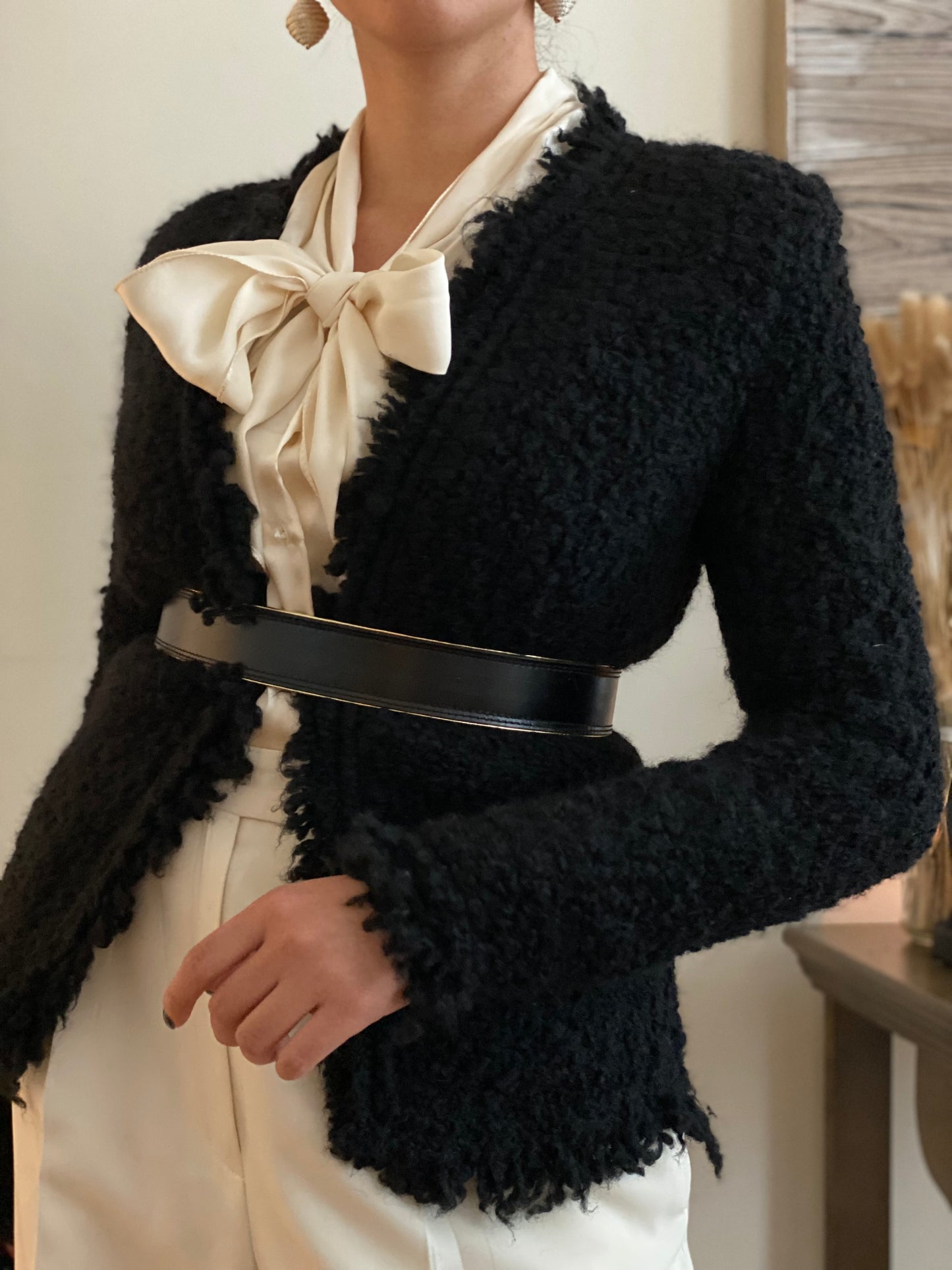 Boucle Open Front Jacket