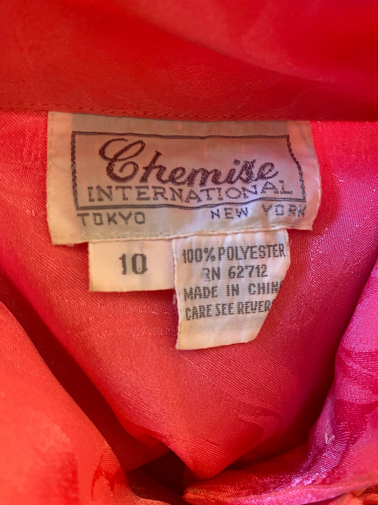 80's Satin Floral Pleated Button-Down Blouse (S-M)