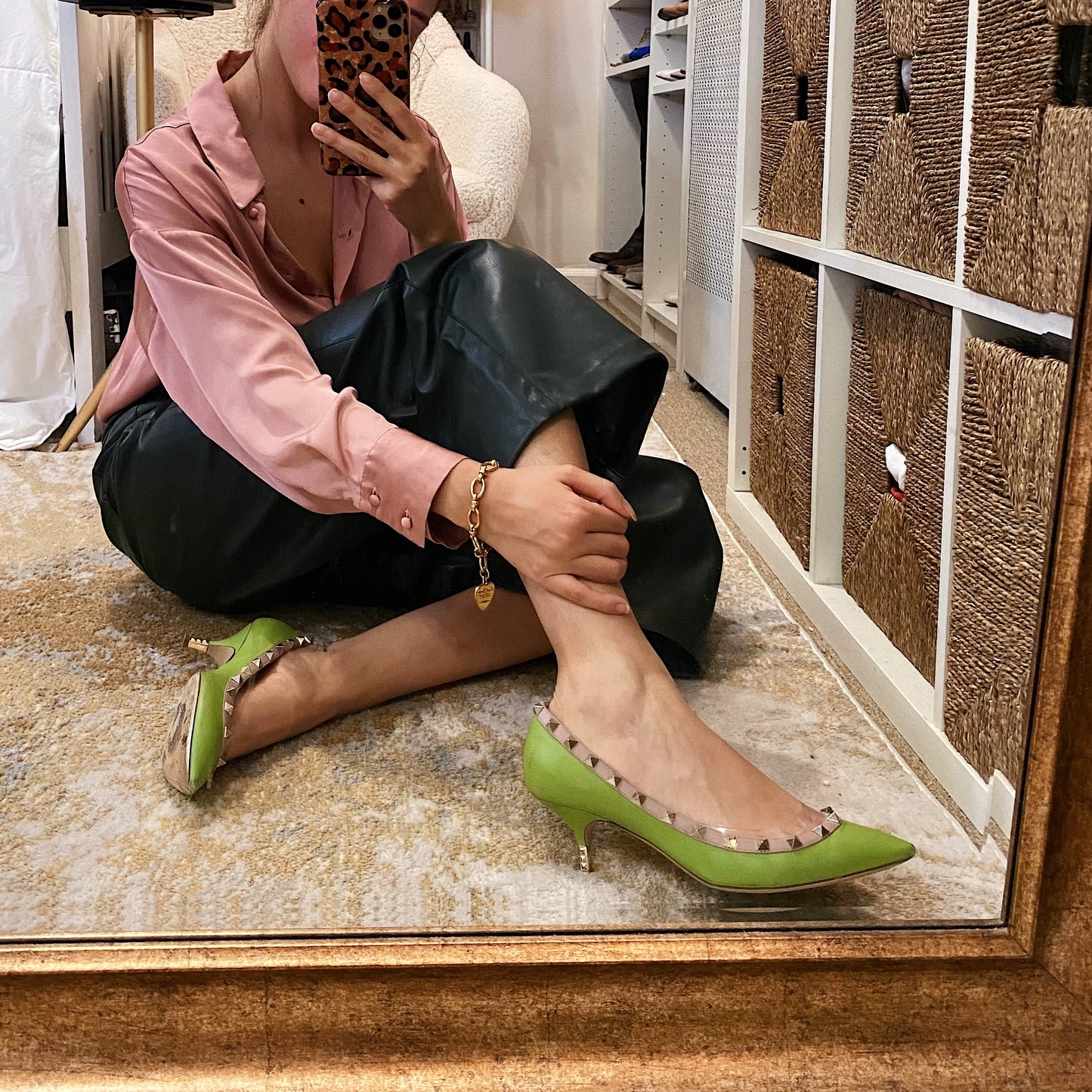 Valentino Rockstud Kitten Heels