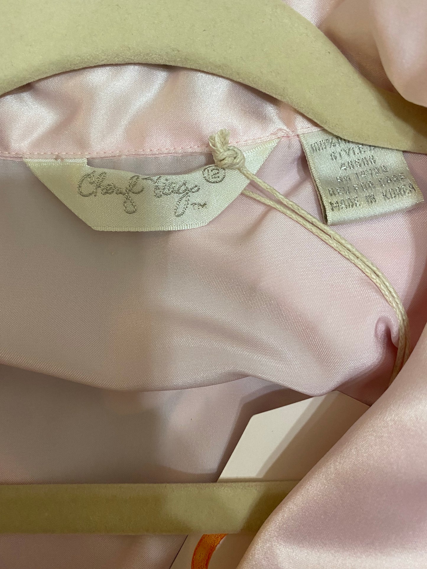 Pastel pink pussy -bow neck, long sleeve blouse