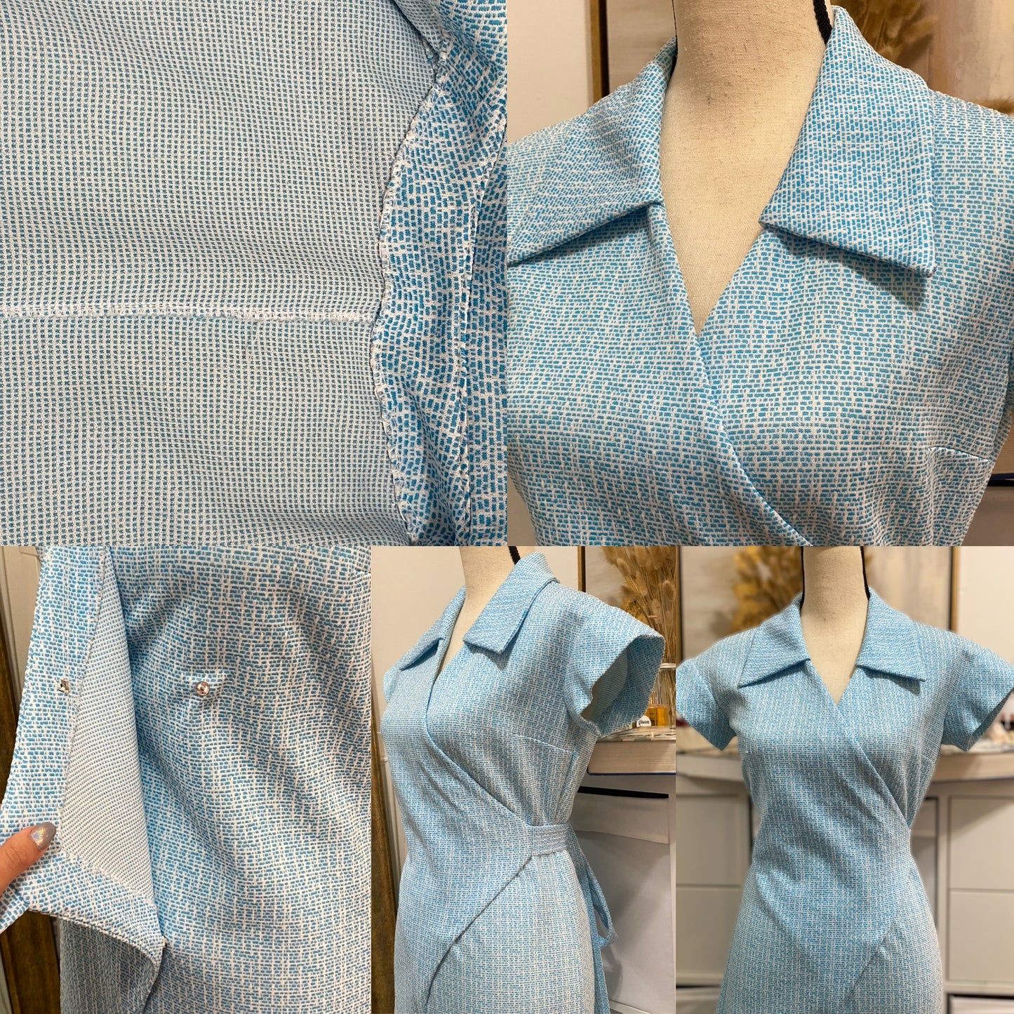 70s Wrap-Tie, Wide Leg Jumpsuit (S-M)