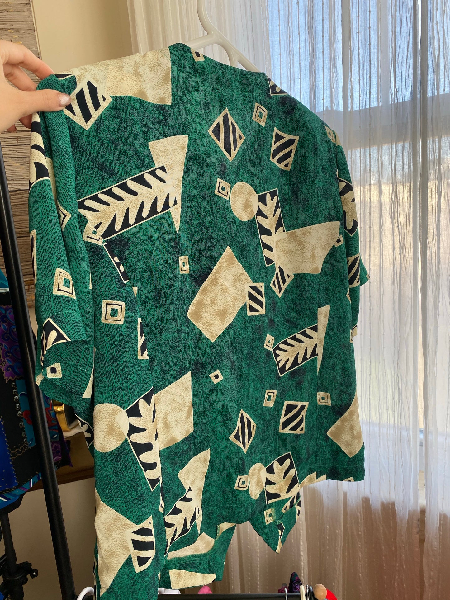 Abstract Pattern Short Sleeve Top - Vintage