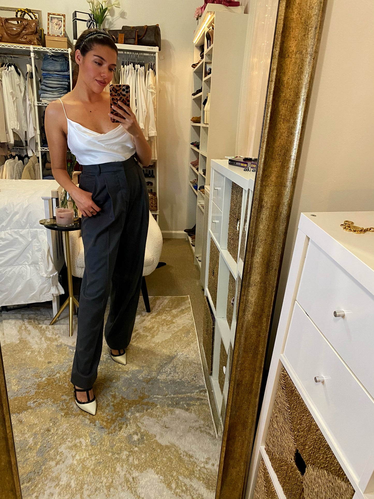 High Waisted Wide Leg Trousers