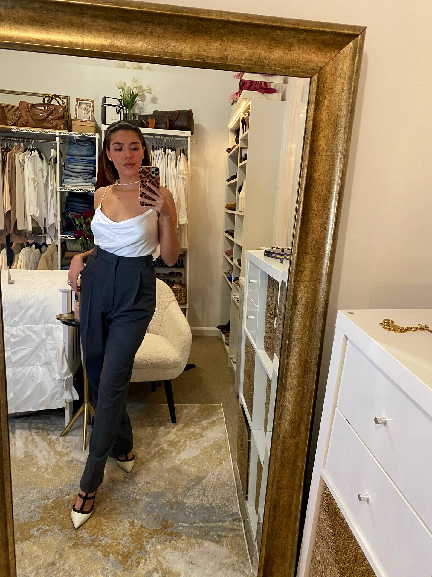High Waisted Wide Leg Trousers