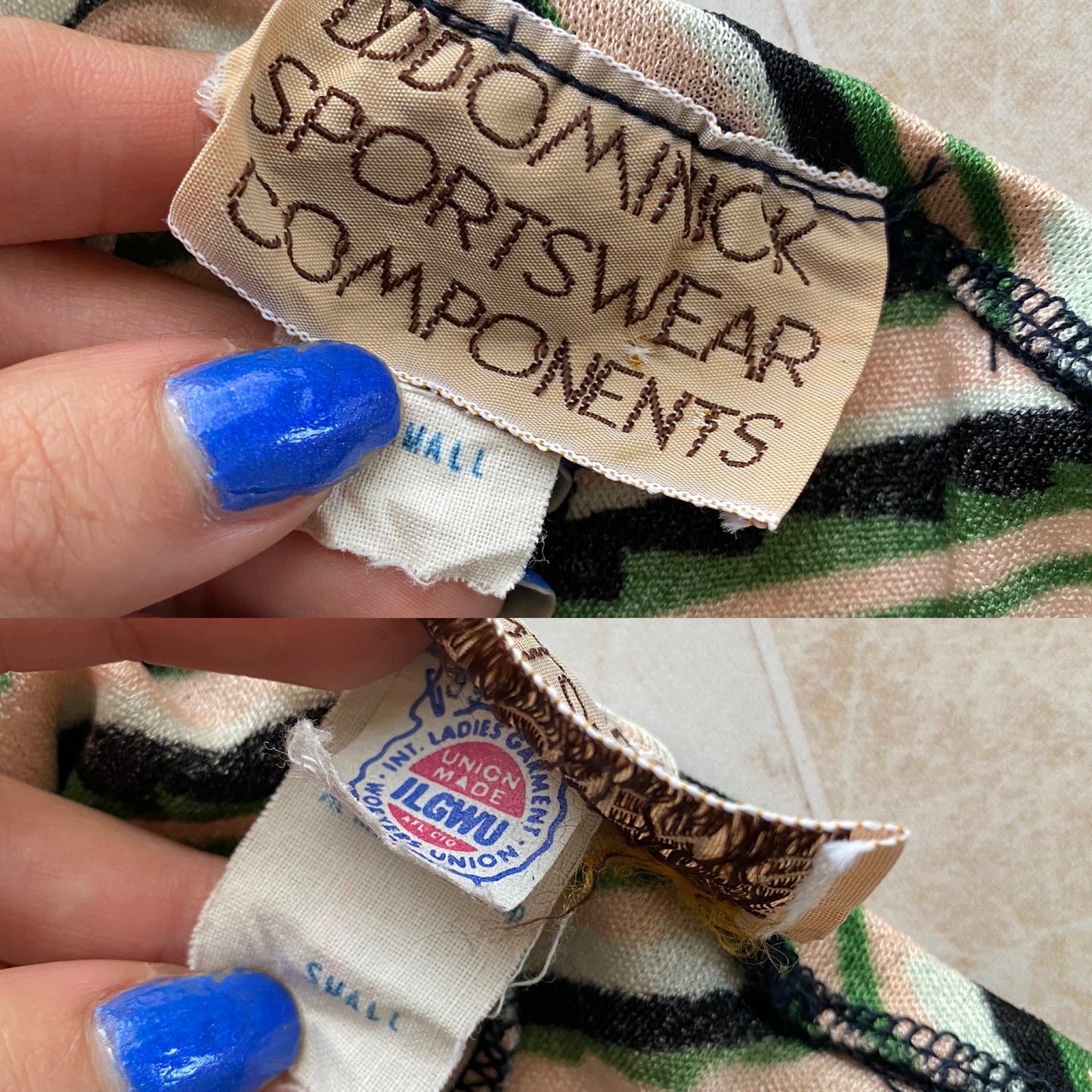 70's Abstract Striped 2-Piece Set - Top & Wide Leg Flare Bottoms (S-L)