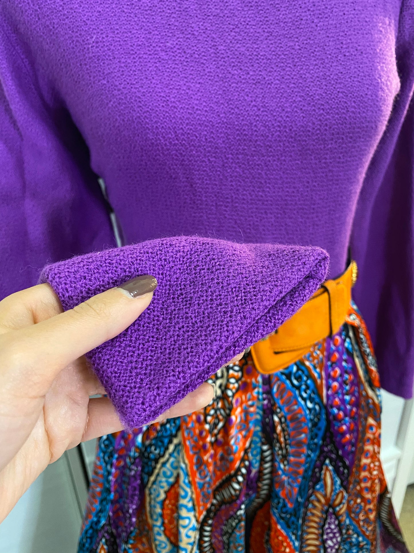 70s Colorful Psychedelic Jumpsuit Palazzo elephant ears playsuit (M-L)