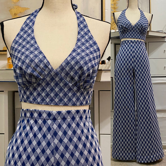 70s Harlequin 3PC Pant Set (M-L, 29”-32” waist)