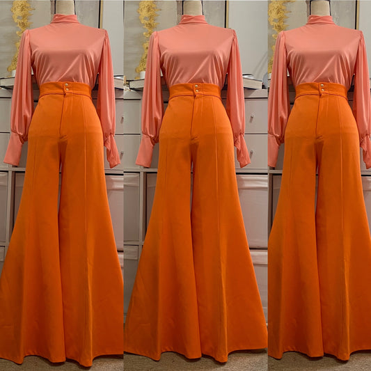 70s Mega Bell Bottom Pants (M, 28"Waist)
