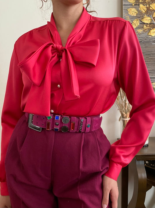 Bow Long Sleeve Blouse