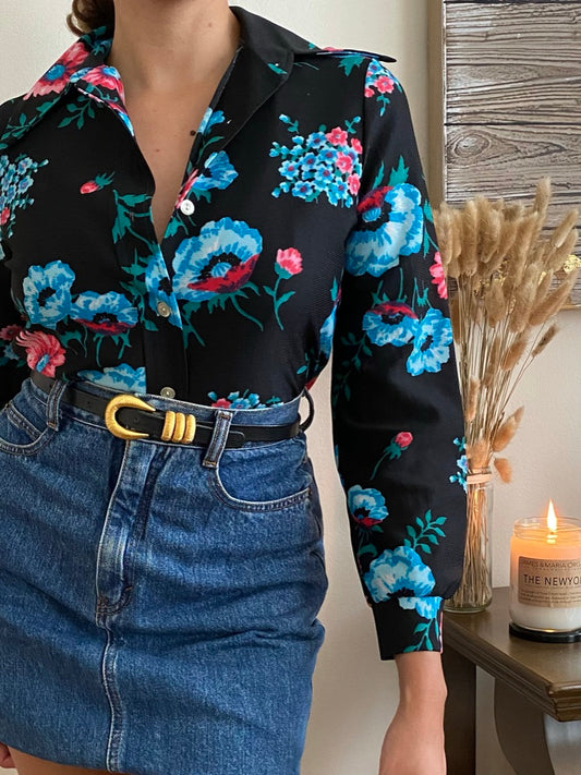 Floral Button Down Blouse