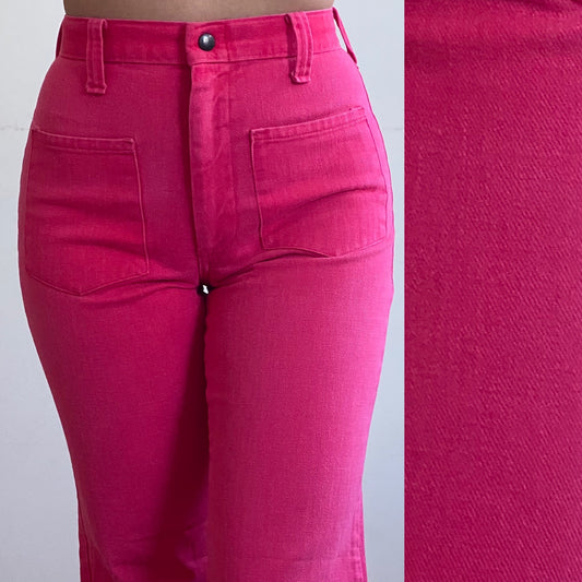 70’s High Rise Mini Flare Pants (S)