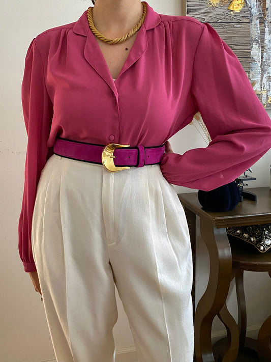 Shirt Collar long sleeve blouse