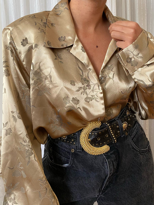Gold Floral Blouse