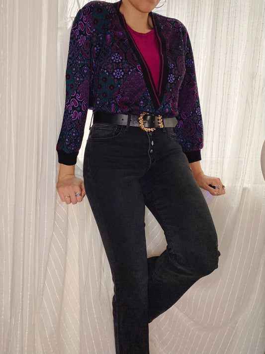 Purple Abstract Sweater