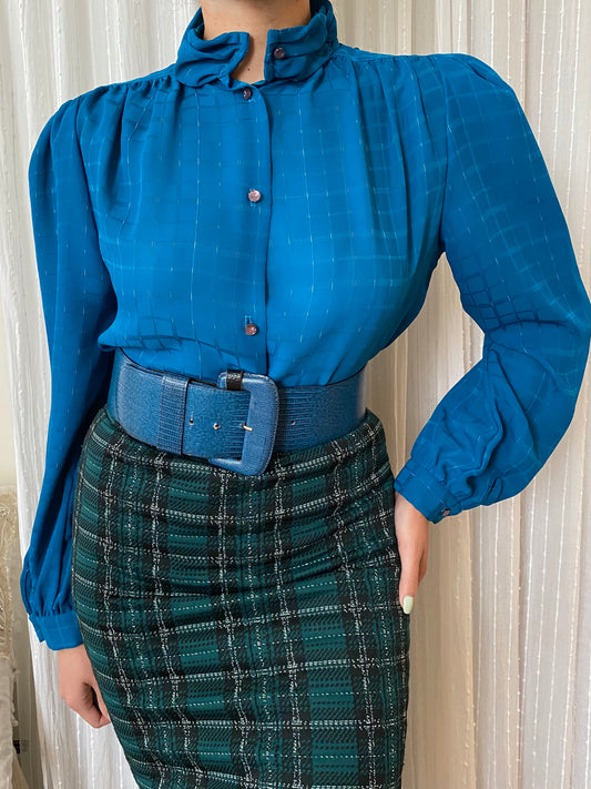 Teal Long Sleeve Blouse