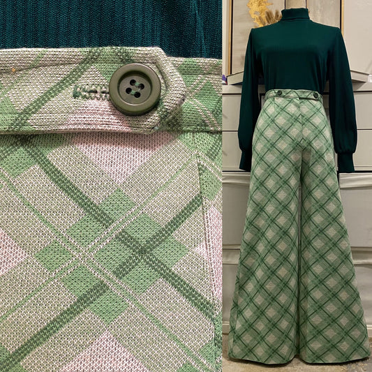 70's Diamond, Flare Wide Leg Pants (S, 27"W)