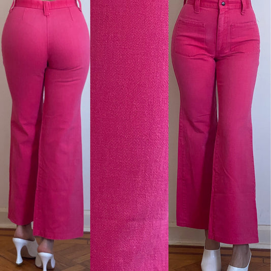 70’s High Rise Mini Flare Pants (S)