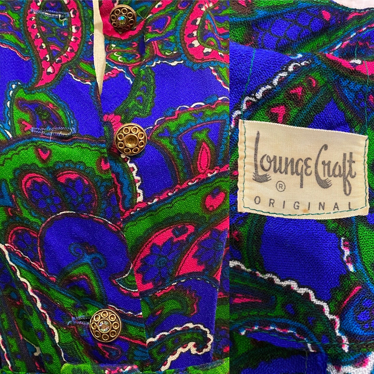 60's Psychedelic Wide Leg Palazzo Jumpsuit (XS-L)