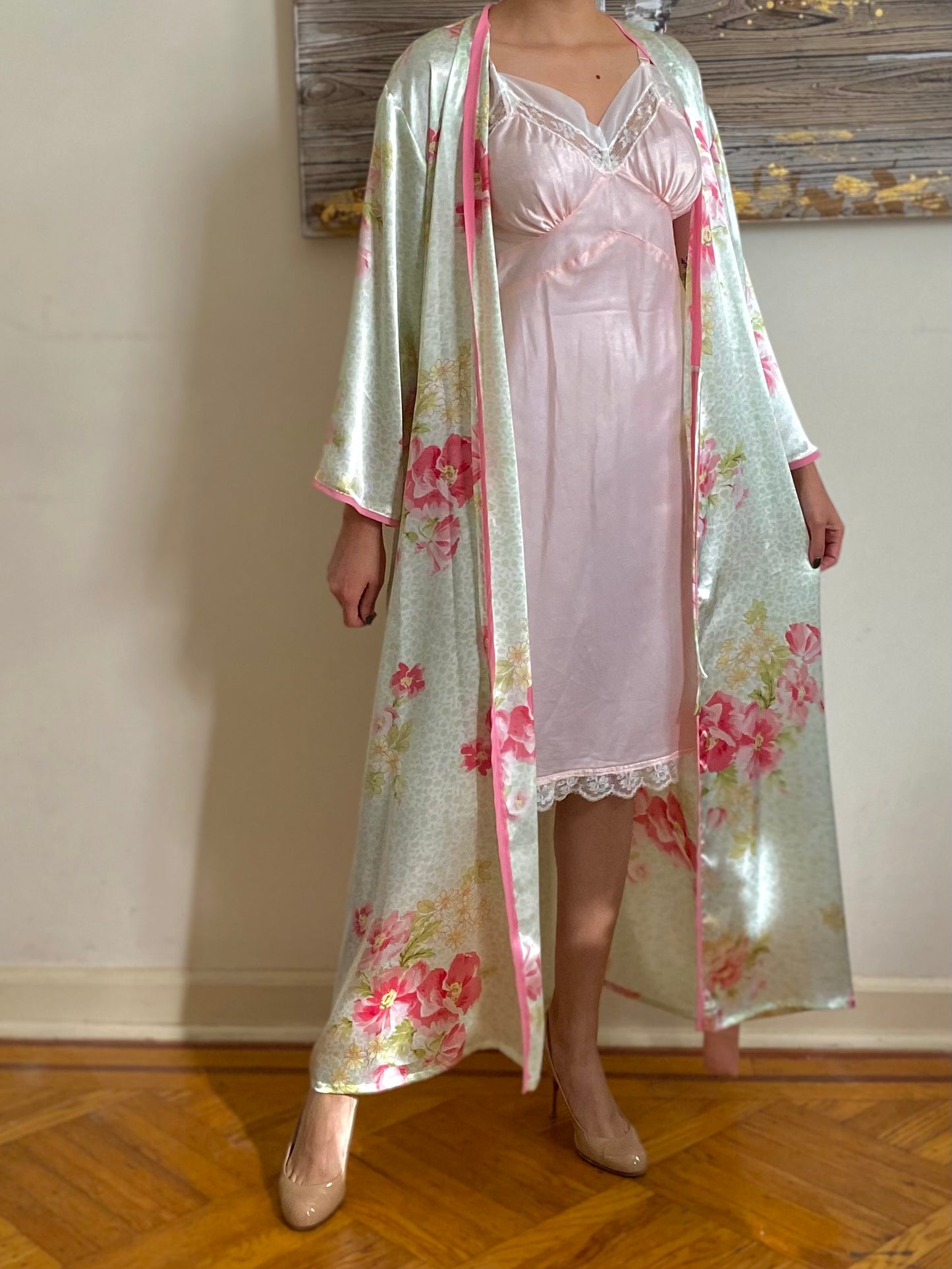 Floral Full Length Robe (L)