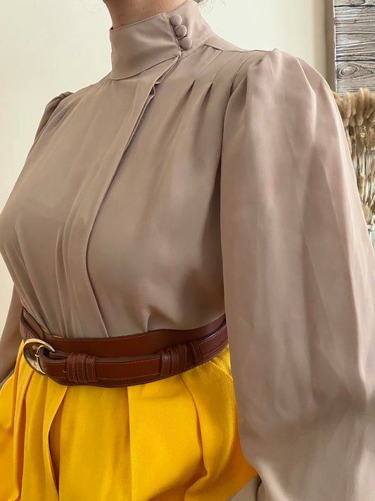 High Neck long sleeve blouse