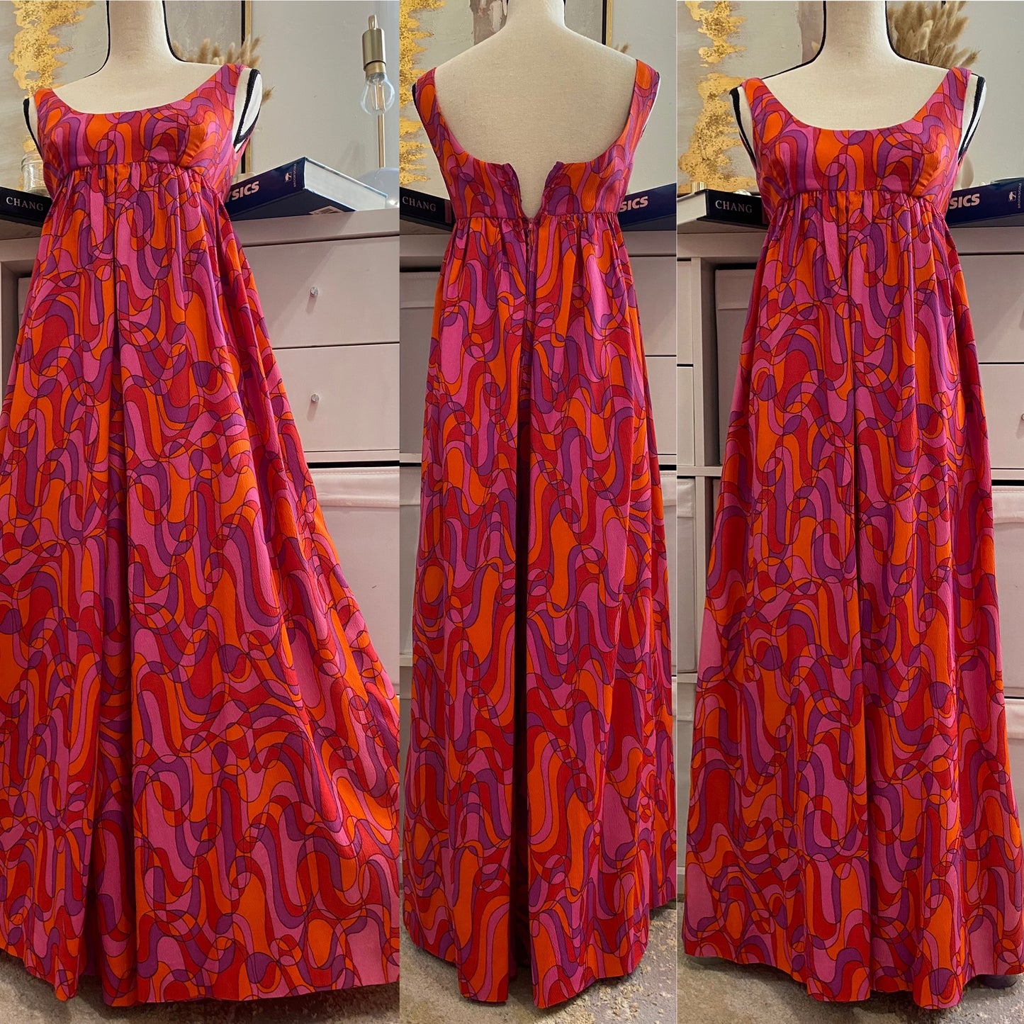 60's-70's Pucci-Inspired Palazzo Jumpsuit (XS-S)