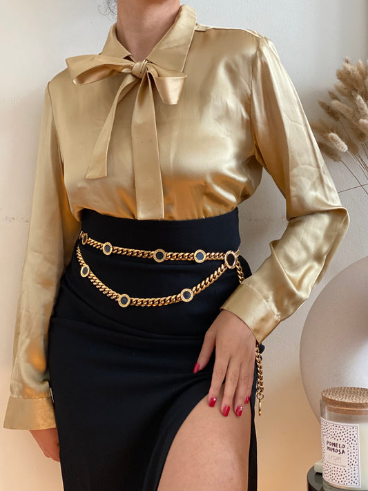 Silk Pussy Bow Style Long Sleeve Blouse