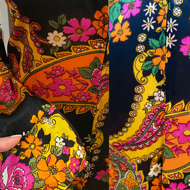 60s-70s Psychedelic Wide Leg Jumpsuit (M-L) – CuzyeahCloset