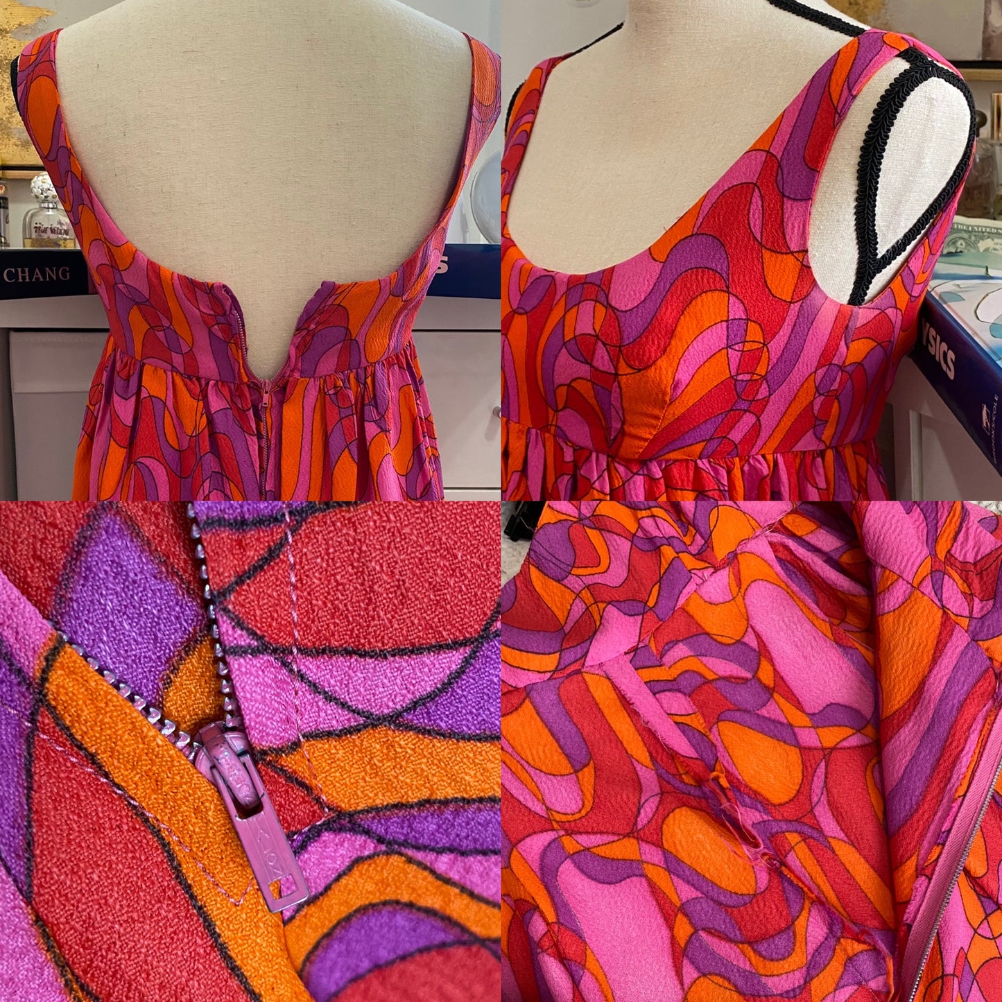 60's-70's Pucci-Inspired Palazzo Jumpsuit (XS-S)