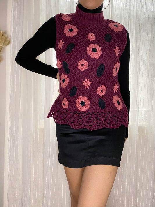 Floral Sleeveless Knit - Vintage