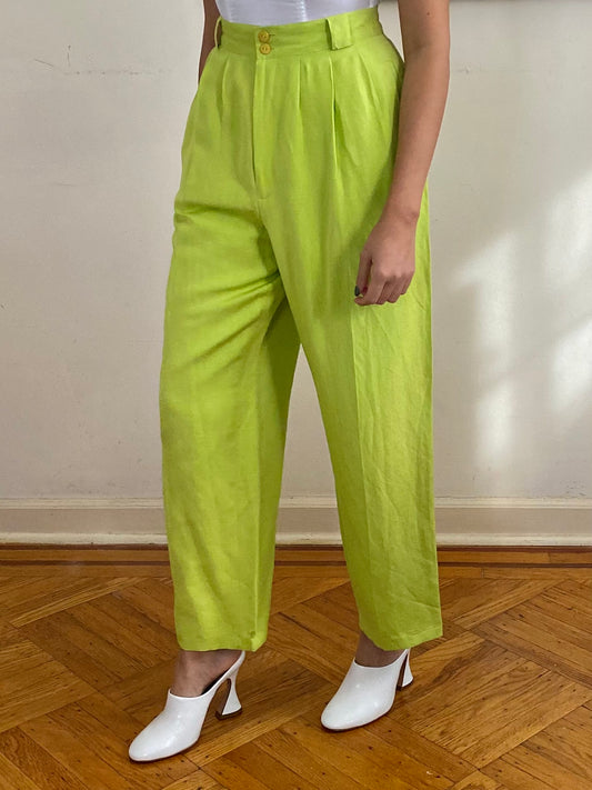 80's Ultra High Rise Linen Trousers (10)