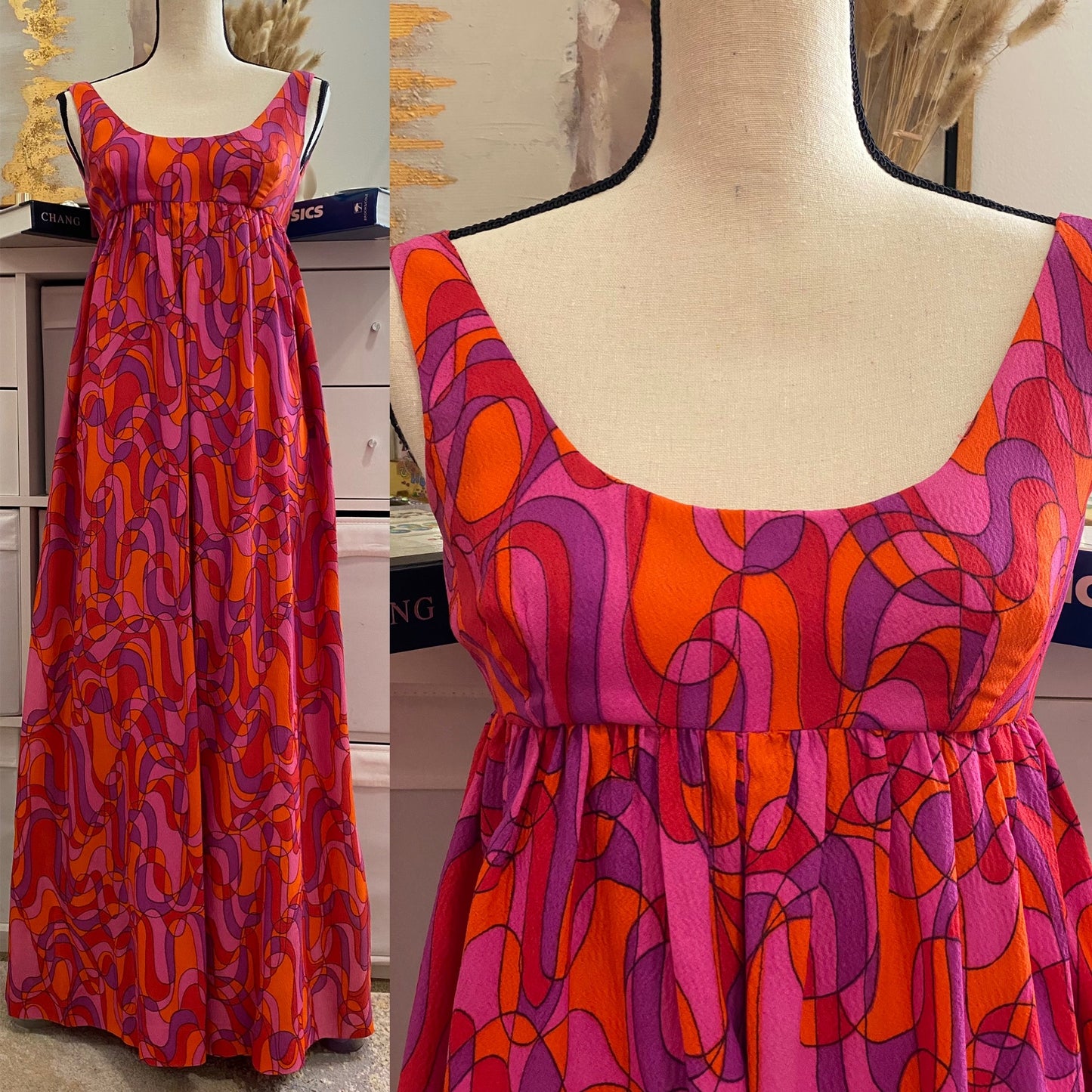 60's-70's Pucci-Inspired Palazzo Jumpsuit (XS-S)