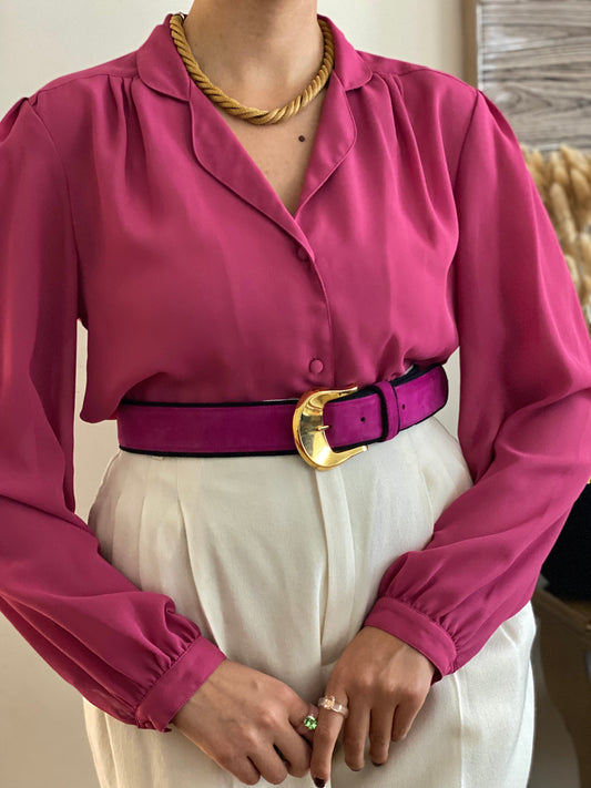 Shirt Collar long sleeve blouse