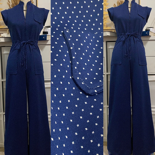 70’s Polka Dot Jumpsuit (S-M)