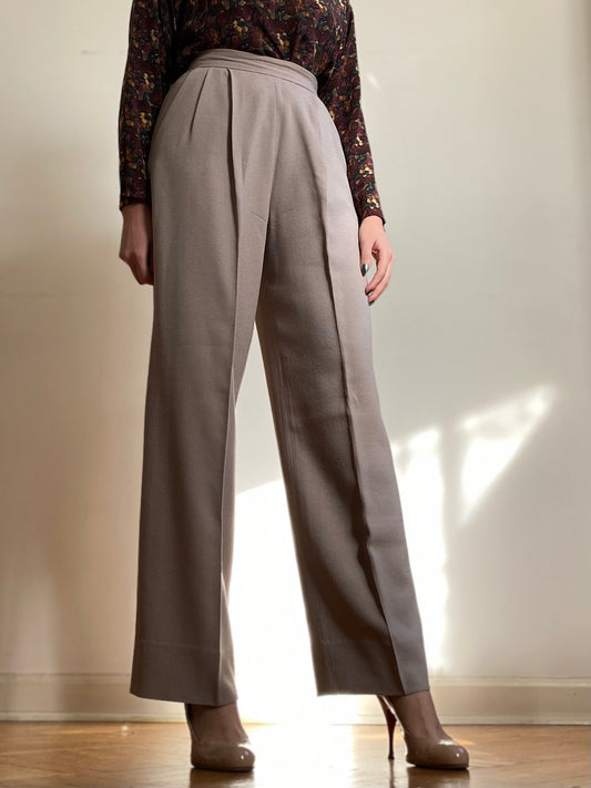 80's Wool High Waisted Trousers (S-26"W)